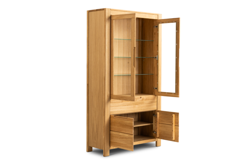 NE-70-_3_ Tammi- ilma vitriinikaappi NAPOLI 70