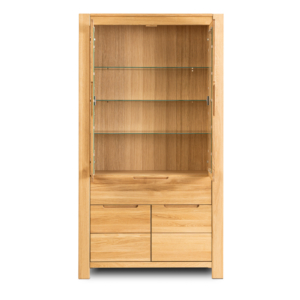 NE-70-_5_ Tammi- ilma vitriinikaappi NAPOLI 70