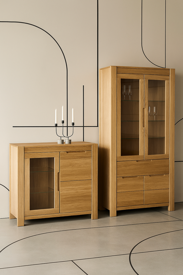 Napoli-30-70 Tammi- ilma vitriinikaappi NAPOLI 70