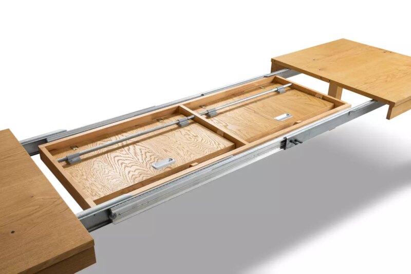 Napoli-5 Pidennettävä tammeen tehty ruokapöytä NAPOLI