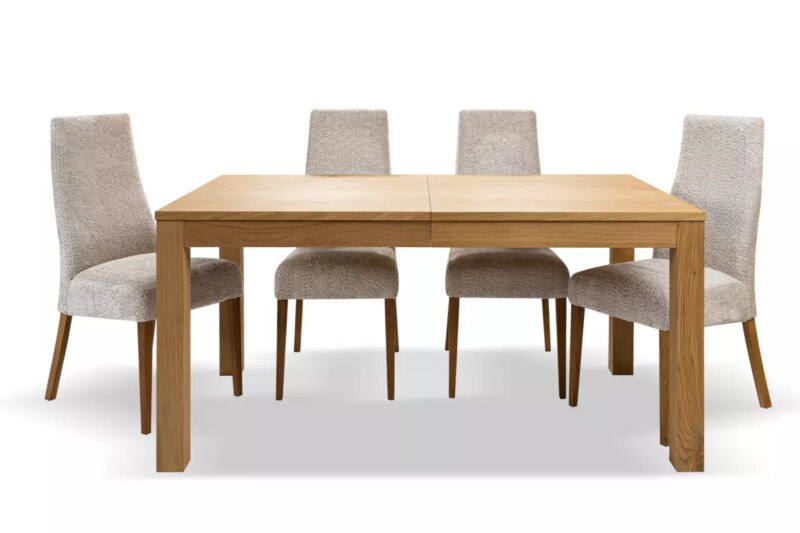 Napoli-8 Pidennettävä tammeen tehty ruokapöytä NAPOLI