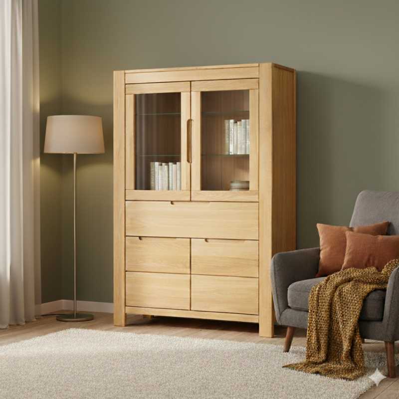 Napoli-80 Tammi puusta vitriini NAPOLI 80