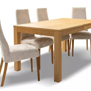 Napoli-9 Pidennettävä tammeen tehty ruokapöytä NAPOLI