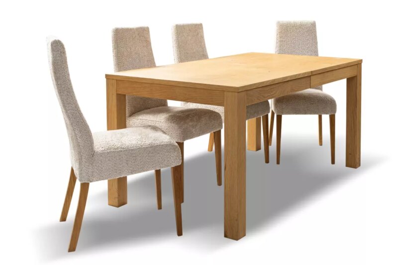 Napoli-9 Pidennettävä tammeen tehty ruokapöytä NAPOLI