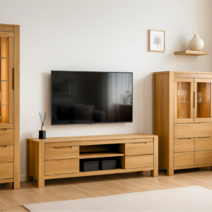 Napoli-aranzacja-2 Tammi puusta vitriini NAPOLI 80