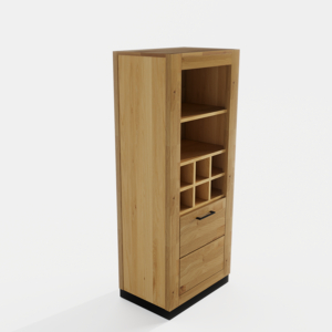 Tammi puusta valmistettu viinihylly Neomi 06