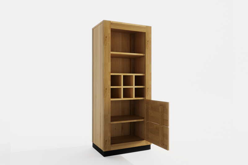 Tammi puusta valmistettu viinihylly Neomi 06