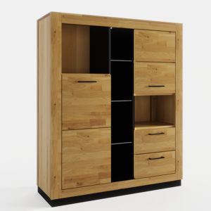 Tammi-puusta valmistettu Neomi 07 -komero/kaappi