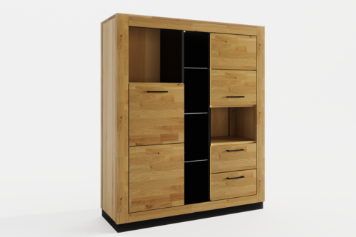 Neomi-07-1 Tammi-puusta valmistettu Neomi 07 -komero/kaappi