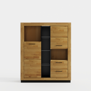 Tammi-puusta valmistettu Neomi 07 -komero/kaappi