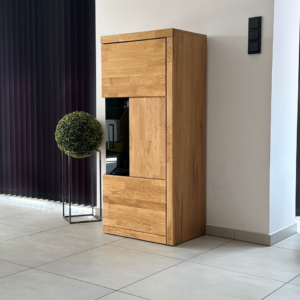 Niska-witryna-debowa-Raro-95 Tammi puusta valmistettu vitriinkappi Raro 95