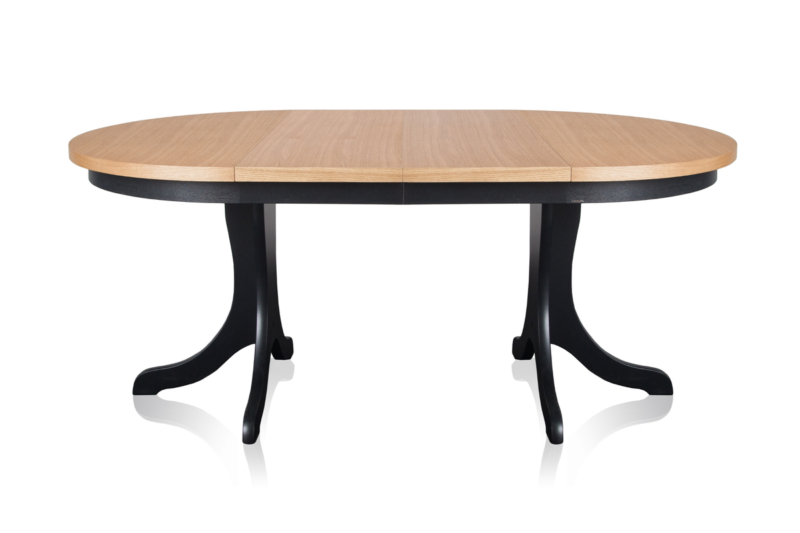 Pidempi, jopa 3,1 m, tammesta valmistettu ruokapöytä Orlando I