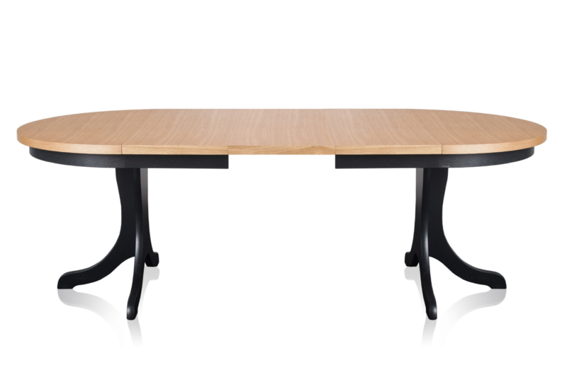 Pidempi, jopa 3,1 m, tammesta valmistettu ruokapöytä Orlando I