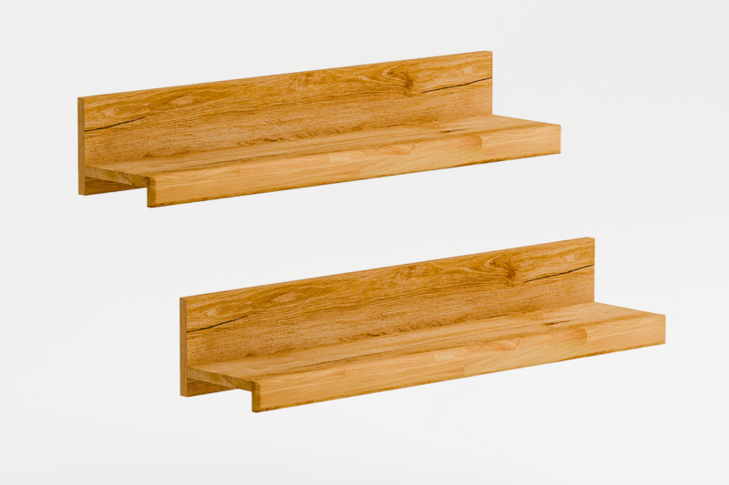 Polki-debowe-90-cm 90 cm tammi puusta hyllystö Raro 25