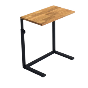 Säädettävä puu- ja metallipöytä