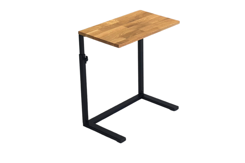 Säädettävä puu- ja metallipöytä