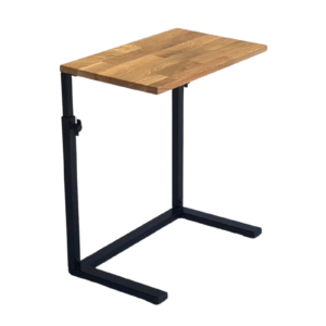 Säädettävä puu- ja metallipöytä