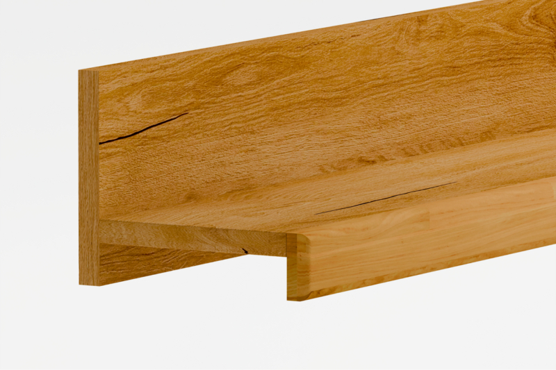 RE-25 90 cm tammi puusta hyllystö Raro 25