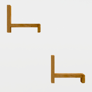 RE-25-_3_ 90 cm tammi puusta hyllystö Raro 25