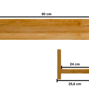 RE-25-wymiary 90 cm tammi puusta hyllystö Raro 25
