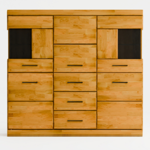 Tammi-puiset näyttökaappi RARO 81