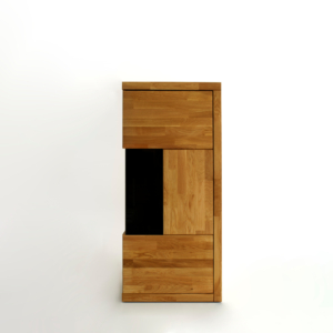 RE-95-_4_ Tammi puusta valmistettu vitriinkappi Raro 95