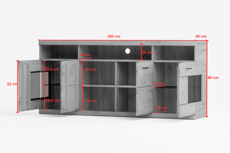 Tammi puusta valmistettu lipasto RARO 20