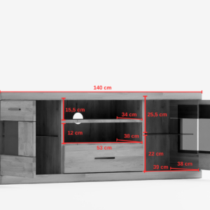 Tammi puusta TV-teline RARO 43