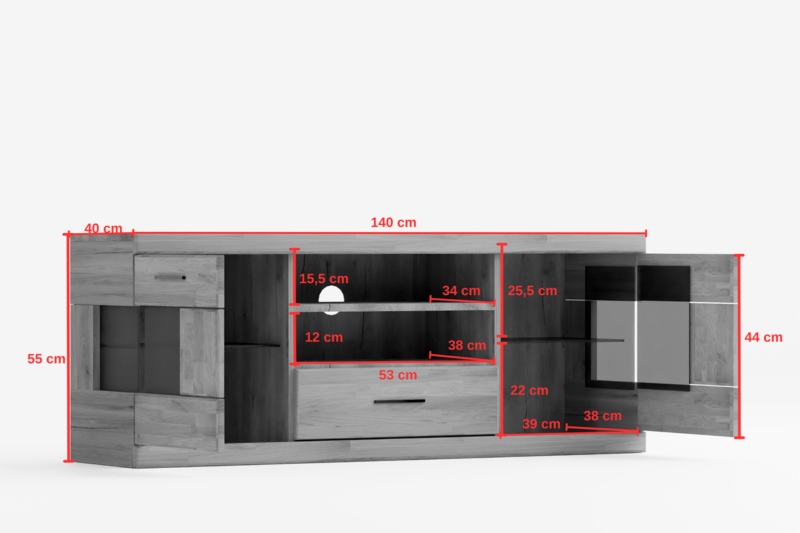 Tammi puusta TV-teline RARO 43