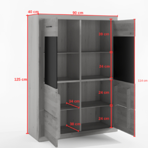 Tammi-aitta vitriinikaappi RARO 80
