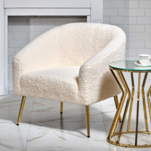 Pehmustettu nojatuoli Soft 01 kultaisilla jaloilla