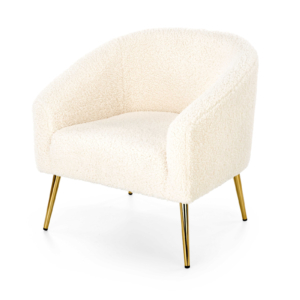 Pehmustettu nojatuoli Soft 01 kultaisilla jaloilla