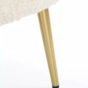 Pehmustettu nojatuoli Soft 01 kultaisilla jaloilla