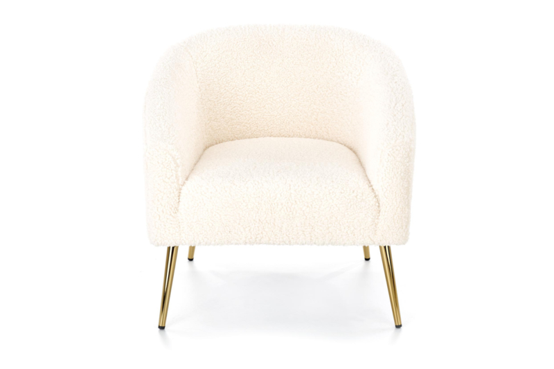 Pehmustettu nojatuoli Soft 01 kultaisilla jaloilla