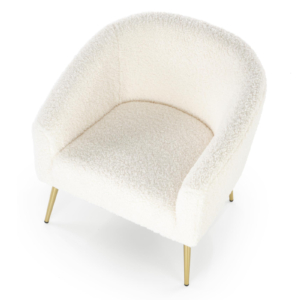 Pehmustettu nojatuoli Soft 01 kultaisilla jaloilla