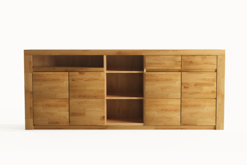 Szeroka-komoda-drewniana-Bruno-35 Tammi puinen kommodi BRUNO 35