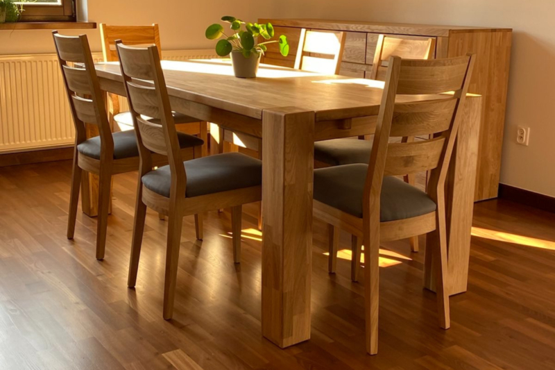 Tammapuinen pidennettävä ruokapöytä Zeus