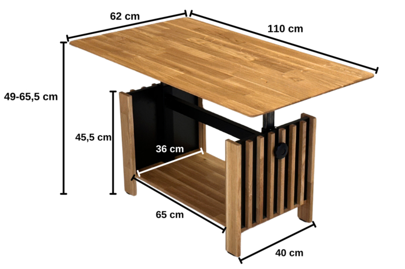 Säädettävä tammi-TV-teline OREO 110