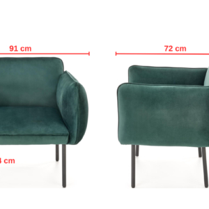 Vihreä samettisohva Madera 01