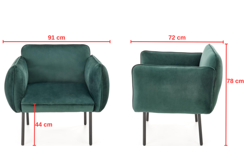 Vihreä samettisohva Madera 01