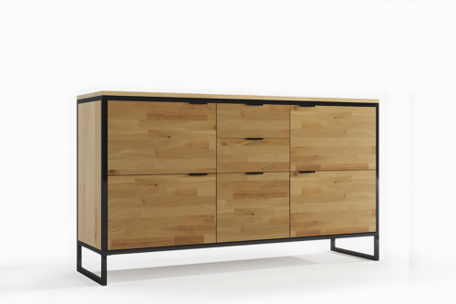 Tammi puusta valmistettu KONGO LOFT 03 komero