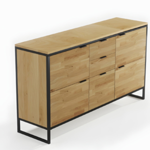 kg-03-_5_ Tammi puusta valmistettu KONGO LOFT 03 komero