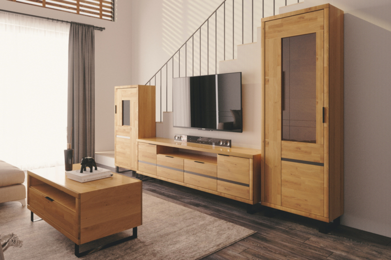 Tammi puusta tehty kahvipöytä Mono LOFT 08