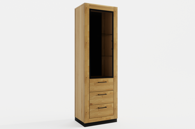 Tammi-puusta vitriinikaappi NEOMI 05