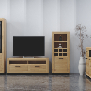 Tammi-puusta vitriinikaappi NEOMI 05