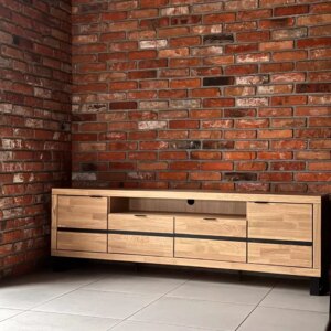 Tammi-puiset televisiotalust Mono Loft 02