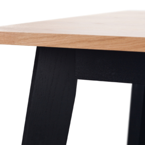 Laajennettava ruokapöytä AFRO mustilla jaloilla