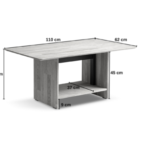 Tammi puusta valmistettu säädettävä kahvipöytä BLATEM