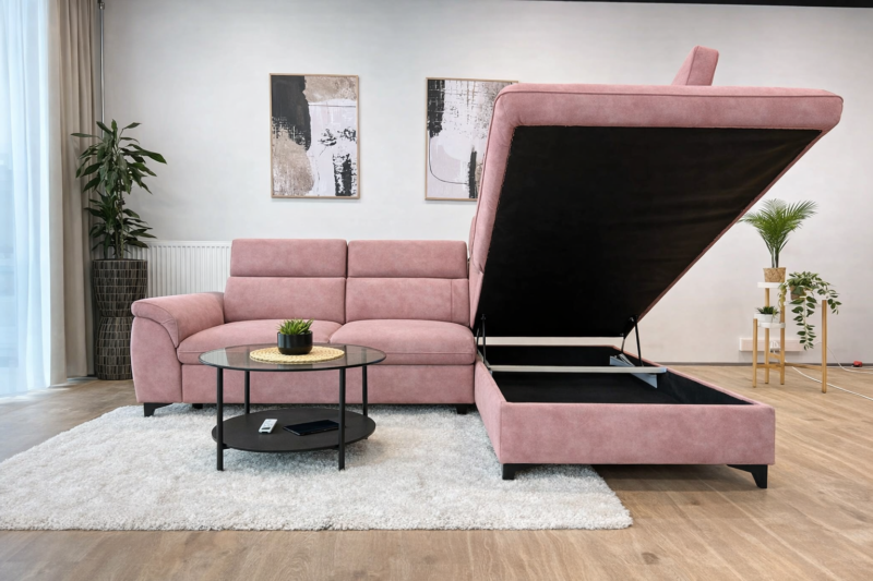 Sohvasänky Montana vaaleanpunainen - Oikea, muu väri