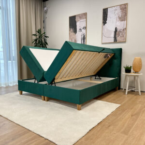 Mannervoide Melinda säilytyslaatikolla - 90x200, Tummanvihreä